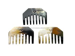 Peigne à cheveux en corne de buffle naturel, écologique, fait à la main, multi-usages - Couleur et taille personnalisables pour le massage de la barbe - Product Image 6