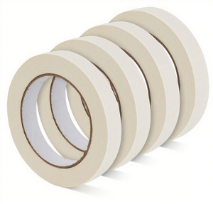 マスキングテープ24mm x 50m白マスキングテープ高温度耐性強力な接着剤自動車塗装用壁デコ - Product Image 1