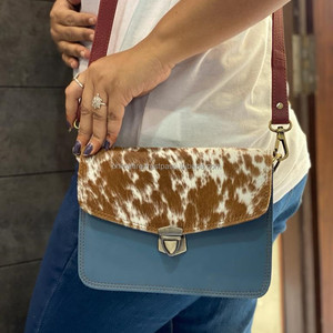 Sac à bandoulière élégant à poignée unique pour femme en cuir de fourrure en cuir recyclé Crossbody Women Stylish Bags - Product Image 3