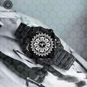 Charm_Jewells Luxury Stainless Steel <b>Watch</b> Round Case 40mm Analog Quartz <b>Diamond</b> Encrusted Buckle Women's Fashion - Product Image 3
