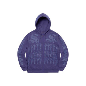 Nouvel Arrivage – Sweat à Capuche Homme Personnalisé avec Fermeture Éclair et Strass, en Mélange de Coton, Manches Classiques, Doux et Épais - Product Image 1