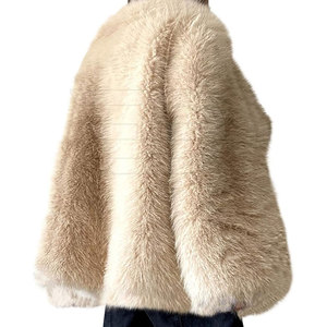 Abrigos de Piel Sintética Ecológicos para Mujer, Cálidos para Invierno, Manga Larga, Suaves y Esponjosos, Ropa Exterior Informal de Moda, Poliéster Premium - Product Image 4