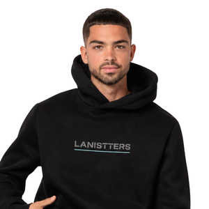Sudadera con Capucha Personalizada para Hombre, sin Bolsillos, Estilo Relajado, con Estampado Tipográfico Delantero y Trasero, Hombros Caídos, Fabricación OEM, Ropa Urbana - Product Image 3