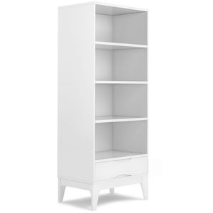 Libreria Harper bianca con contenitore: soluzione d'arredo pratica ed elegante - Product Image 1
