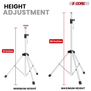 Supports d'enceintes robustes réglables, trépied de 36 pouces pour enceintes de sonorisation, DJ et moniteurs de studio - Product Image 2