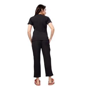 Pijamas de fábrica directa para mujer, conjunto de invierno, algodón grueso, cálido, transpirable, ropa de dormir OEM - Product Image 3