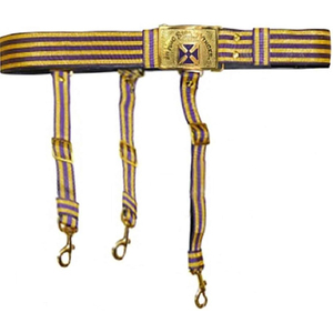 เข็มขัดอัศวินเทมพลาร์คุณภาพสูงราคาประหยัด พร้อมหัวเข็มขัด  ชุดเครื่องแบบพิธีการ  เข็มขัดหนังลายสก็อต ขายส่ง - Product Image 3