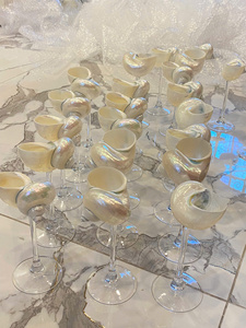 Verres en nacre, style côtier élégant, verrerie pour la décoration de la maison - Product Image 3
