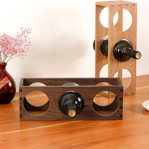 Estante de Vino de Madera de Acacia a Precio Mayorista, Exhibidor de Vino de Sobremesa, Soporte de Vino Independiente para Cocina y Despensa - Product Image 2