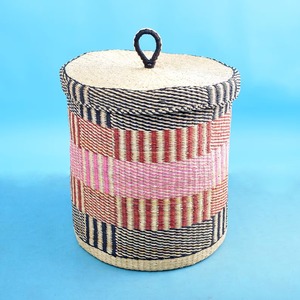 ตะกร้าหวายทะเลพร้อมฝาปิดสีเข้าชุด ทำด้วยมือ ตะกร้าเก็บของ ขายส่ง เป็นมิตรกับสิ่งแวดล้อม ผลิตในเวียดนาม - Product Image 4