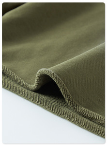 Shorts pour hommes personnalisés 100 % coton, taille mi-haute avec cordon de serrage, couleur unie, respirants, style urbain, fabricant OEM ODM, tissu doux de qualité supérieure, marque privée - Product Image 4