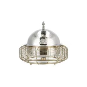 Plat de service de luxe en acier inoxydable avec couvercle en dôme martelé, chauffe-plats pour buffet, ensemble de service traiteur - Product Image 1