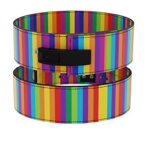 Ceinture de levage à rayures colorées en cuir antidérapant, épaisseur 10 mm, robuste, réglable, large, pour le soutien du bas du dos lors de la musculation - Product Image 1