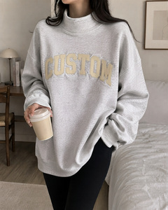 Sweat-shirt molletonné imprimé oversize pour femme, 100 % coton, manches longues, coupe décontractée, coupe-vent, style streetwear, hiver - Product Image 1