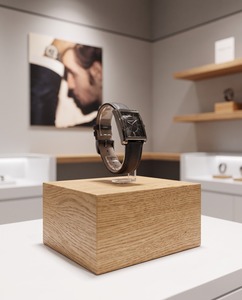 Design Acrylic and Wooden Watch Display Block with Cuff for Retail - Product Image 4