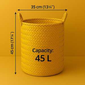 Panier et sac de rangement pour jouets en rotin tressé à la main |   Organisateur multifonctionnel écologique pour enfants |   Stockage Durable pour la Maison - Product Image 3