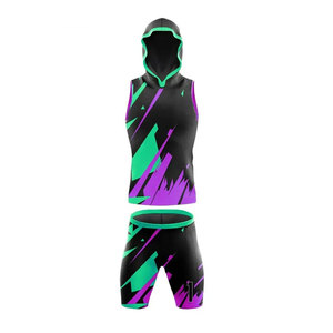 Ensemble de compression sublimé sur mesure pour uniformes de football 7v7, idéal pour les matchs 7v7 et les tenues d'équipe professionnelles de flag football - Product Image 6
