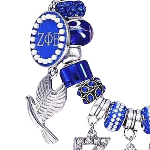 Zeta Phi Beta Charm <b>Bracelet</b> 1920 Greek Sorority Jewelry ZPB <b>Bracelet</b> Adjustable Premium <b>Crystal</b> Beads - Product Image 3
