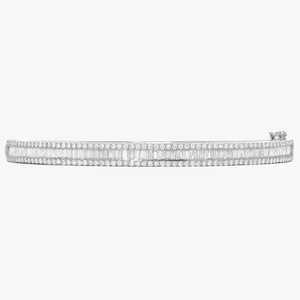Lab Grown Diamond Bangles Stacking Minimalist Hinged <b>Cuff</b> <b>Bracelets</b> Wholesale 14k 18k Solid Gold Baguette Round Cut Manufacturer - Product Image 5