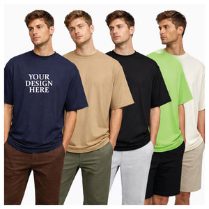 Camiseta Casual de Verano Personalizada al por Mayor, Estilo Urbano Oversize 100% Algodón para Hombre, Camiseta con Hombros Caídos para Hombre, Bangladesh - Product Image 1