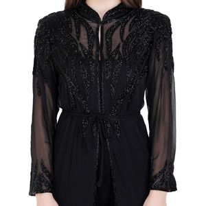 ชุดเดรสยาวสไตล์ฝรั่งเศสมุสลิมสำหรับผู้หญิง,ชุดอาบายาแขนยาวแบบเต็มตัวสไตล์ฝรั่งเศสสำหรับ UK USA สินค้าใหม่ราคาขายส่ง - Product Image 6