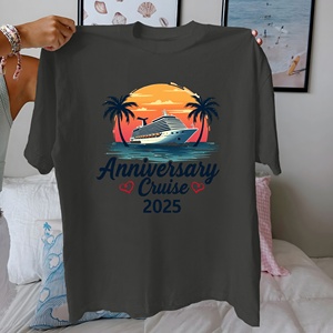ANNIVERSARY CRUISE Camiseta de mujer de algodón puro 2025 ajuste cómodo - Product Image 3