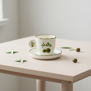 Tazón para Ensalada de Porcelana Fina de Primera Calidad 3460984D-0.2, Nuevo, con Estampado de Rama de Olivo y Frutas - Product Image 6