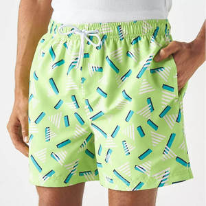 Nouveau design – Short de bain homme taille haute respirant et à séchage rapide, imprimé numérique, pour la course et l'entraînement, 100 % polyester - Product Image 3