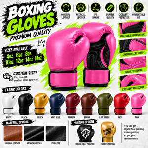 Custom Factory Professional Color Material Boxing Gloves PU Leather Breathable <b>Velcro</b> Training Gear - Product Image 3
