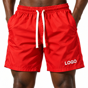 Shorts de Baño para Hombre con Logotipo Personalizado, Cintura Elástica con Cordón, Trajes de Baño Ligeros para Playa y Deportes - Product Image 1