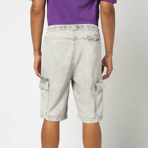 Shorts en jean pour homme en coton lavé, coupe droite, durables, pour usage quotidien, style décontracté - Product Image 2