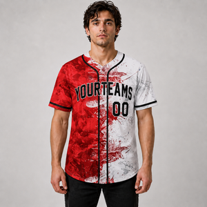 เสื้อเบสบอลแบบกำหนดเองได้สำหรับทุกเพศ พิมพ์ลายทีมของคุณด้วยเทคนิค Sublimation แห้งเร็ว ผลิตจากโพลีเอสเตอร์ แขนสั้น ทรงปกติ คอวี มีไซส์พลัสทุกขนาด - Product Image 6
