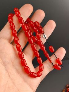 Rosario Musulmán de Resina Hecho a Mano, Ecológico, con Cuentas de Ámbar y Turquesa, Joyería Religiosa - Product Image 2