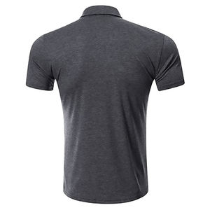 Vente directe d'usine, prix bas, polos pour hommes, vêtements d'été pour hommes, vêtements décontractés, polos unis pour hommes - Product Image 5