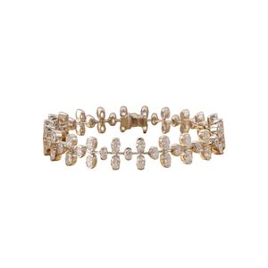 7.55 CT Oval Lab Grown Diamond Vine Cluster Bracelet in 14K White Yellow Rose 10K 18K <b>Gold</b> Prong Settings IGI Certified - Product Image 1