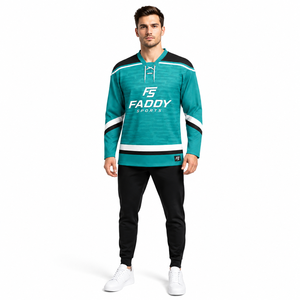 Custom Ice Hockey Uniform Set Sublimated Long Sleeve Jersey Shorts <b>Socks</b> Private Label OEM Teamwear Uniforms - Product Image 4