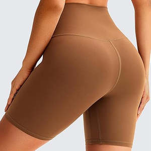 Shorts Deportivos Transpirables de Cintura Alta para Mujer, con Bolsillos, Material de Poliéster/Nailon, para Gimnasio y Yoga - Product Image 3