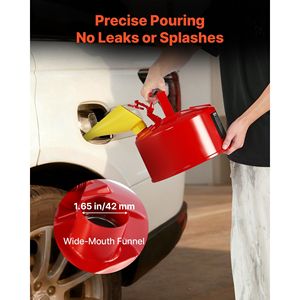 Tanica per Carburante in Acciaio Inox da 2,5 Galloni Tipo I con Arresto Fiamma e Coperchio Autosigillante in PE per Parti e Accessori di Tosaerba - Product Image 5