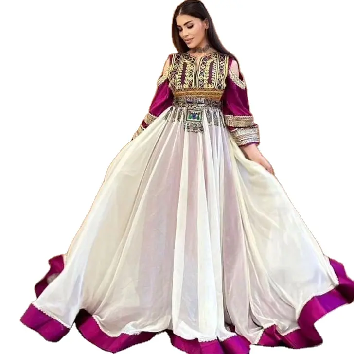Stammes ethnisches Vintage Kuchi Kleid, afghanisches/pakistani sches Kuchi Party traditionelles mehrfarbiges Kleid Kochi Kleid 3087