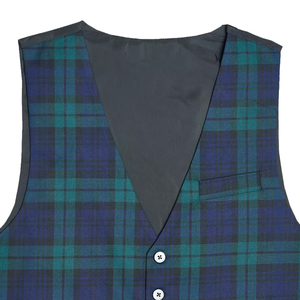 Gilet écossais pour homme, coupe classique ajustée, veste sans manches à carreaux, idéal pour les occasions formelles, les mariages, les fêtes ou le quotidien - Product Image 4