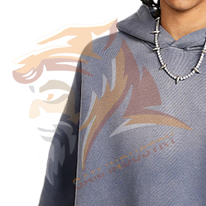 Sweat-shirts à capuche respirants pour homme, coupe classique, manches longues, 100% coton molletonné, entièrement personnalisables, écologiques, surdimensionnés - Product Image 3