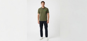 Polo de performance personnalisé bleu marine à manches courtes pour le golf, le tennis, décontracté, pour hommes et femmes, anti-humidité, respirant, vente en gros, OEM - Product Image 4