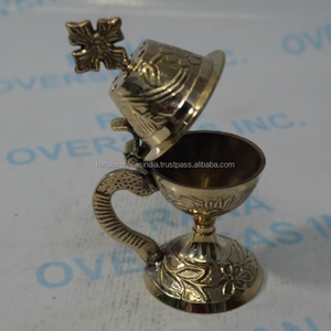 Quemador de Incienso de Latón con Tapa Tradicional, Soporte Decorativo para Aromaterapia y Decoración Espiritual - Product Image 6
