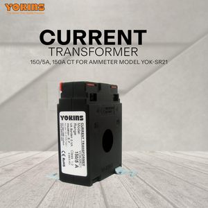 Transformateur de courant YOKINS 150/5A, 150A CT pour ampèremètre modèle SR21, design rectangulaire élégant encapsulé dans du polycarbonate - Product Image 2