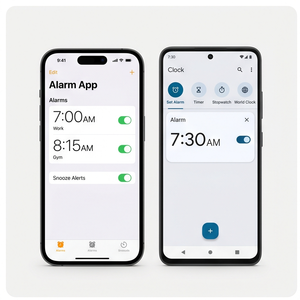 Royalcraft Alarm App – Smart Alarm Clock, Wake Up Timer, Snooze Alerts, Sleep Tracker, Daily Reminders - Product Image 1
