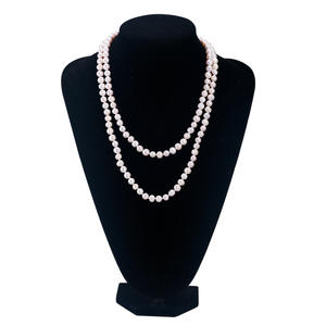 Collar de Perlas de Agua Dulce de Alta Gama con Patrón de Crecimiento de 8 mm, Largo, Multicapa, con Cuentas de Patata, Joyería de Lujo - Product Image 5