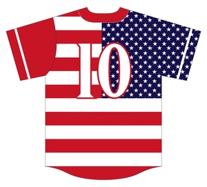 Ensemble uniforme de baseball imprimé drapeau américain, maillot à manches courtes et pantalon en polyester sublimé, unisexe adulte toutes saisons - Product Image 3