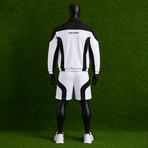 Wholesale Custom Athletic Tracksuit Nylon Jacket And Shorts Set Activewear - Product Image 3