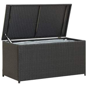 Scatola portaoggetti Patio nero in Rattan 39.3 "x 19.6" x 19.6" - Product Image 1