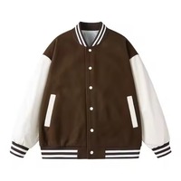 Blouson universitaire en toile pour homme grande taille avec col montant, logo personnalisé et design vierge - Vente en gros